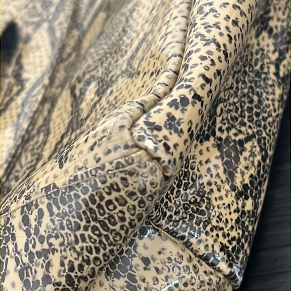 Timmy Woods Vintage Snake faux print Python Polyurethane? Large Purse Bag Tote - Picture 7 of 11